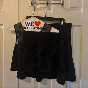 Black two-piece prom/cocktail dress. Size 6/8.